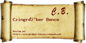 Czingráber Bence névjegykártya
