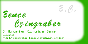 bence czingraber business card